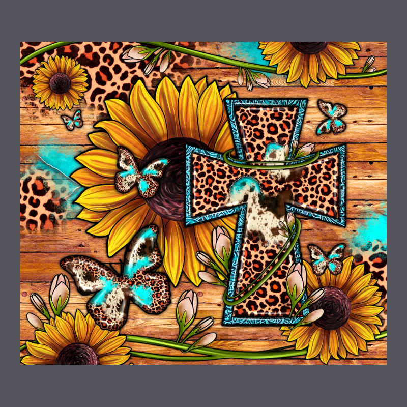 Cross Sunflower Butterfly Vintage Hoodie by JahusDesignShop | Teevron