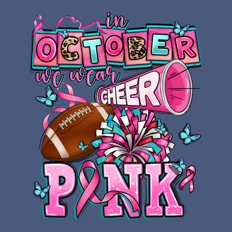 In October We Wear Cheer Pink Football Vintage Hoodie by AdoDesignShop | Teevron