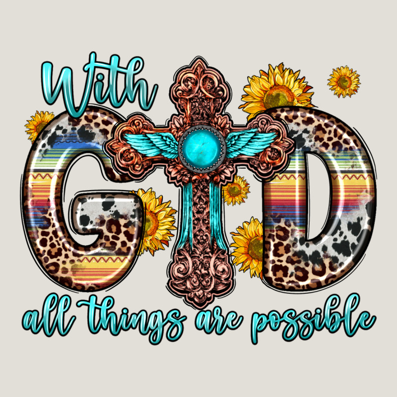 With God All Things Are Possible Cross Heavy Core Tee by Zillion Design Studio | Teevron