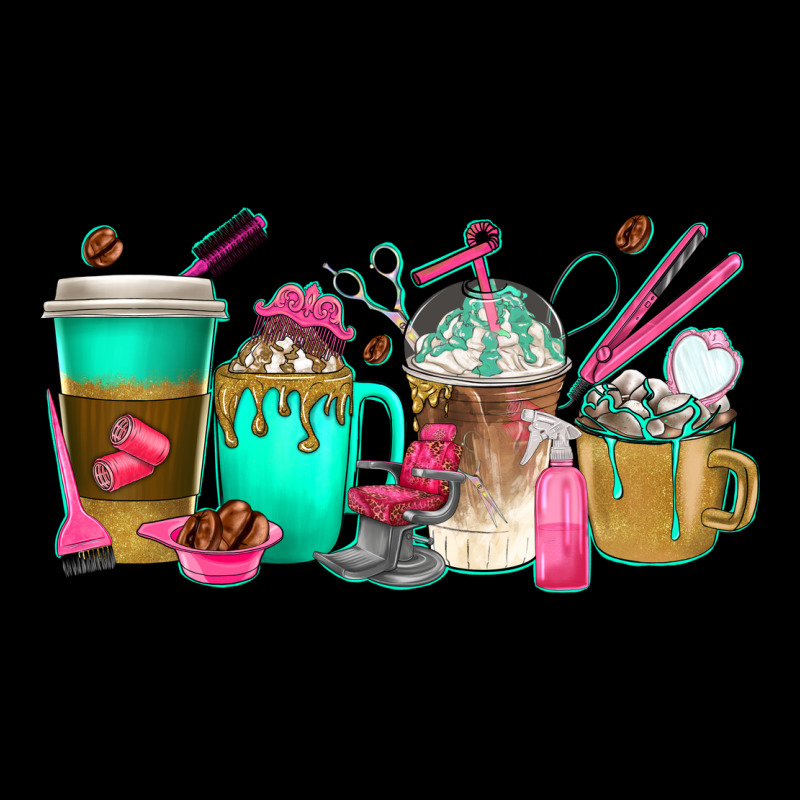 Hair Hustler Coffee Cups Ladies Tee by texasbilliewilder | Teevron