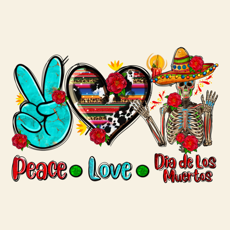 Peace Love Dia De Los Muertos Vintage Tee by AdoDesignShop | Teevron