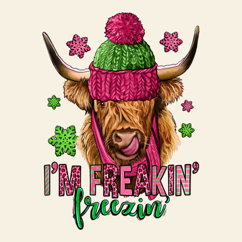 I'm Freakin Freezin Pink Christmas Long Haired Cow Vintage Tee by Jasminsmagicworld | Teevron