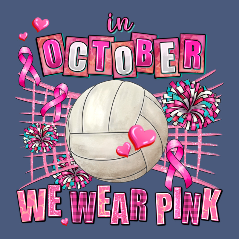 In October We Wear Pink Volleyball Vintage Hoodie by AdoDesignShop | Teevron