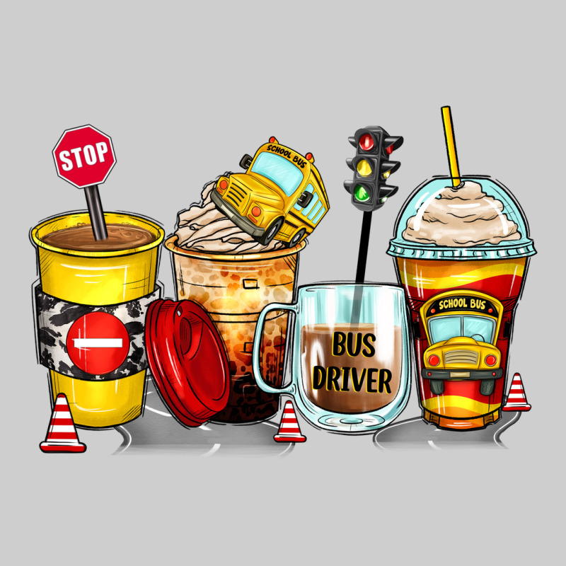 Bus Driver Coffee Cups Premium Tee by Zillion Design Studio | Teevron