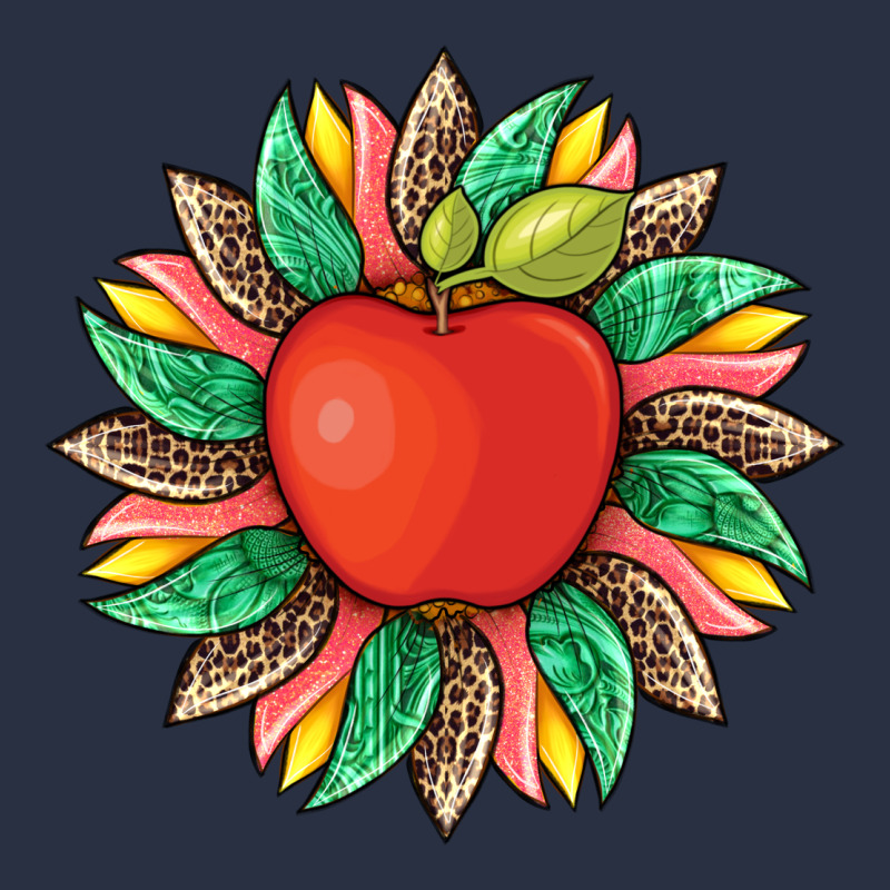 Teacher Apple And Sunflower With Leopard And Tooled Leather Heavyweight Sweatshirt by Artiststas | Teevron