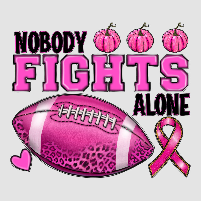 Nobody Fights Alone Breast Cancer Premium Sweatshirt by RanaPortraitStore | Teevron