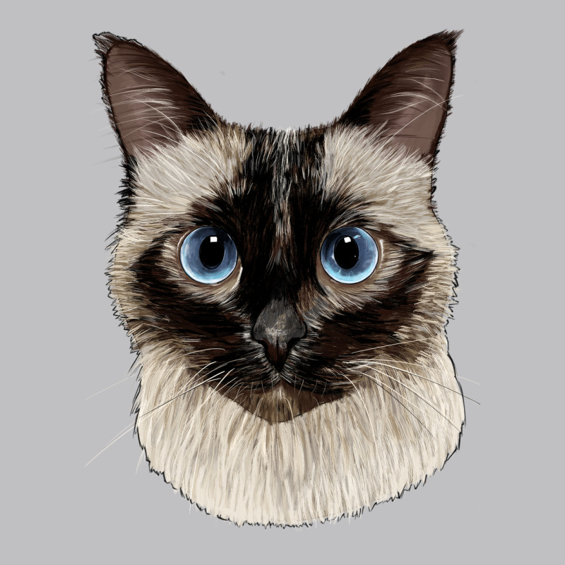 Siamese Face Long Sleeve Tee by LillyAllenDesigns | Teevron