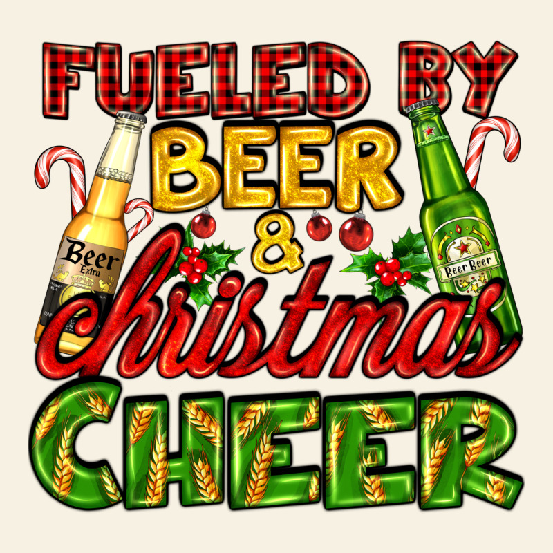 Fueled By Beer And Christmas Cheer With Beer Bottles Vintage Tee by AdoDesignShop | Teevron