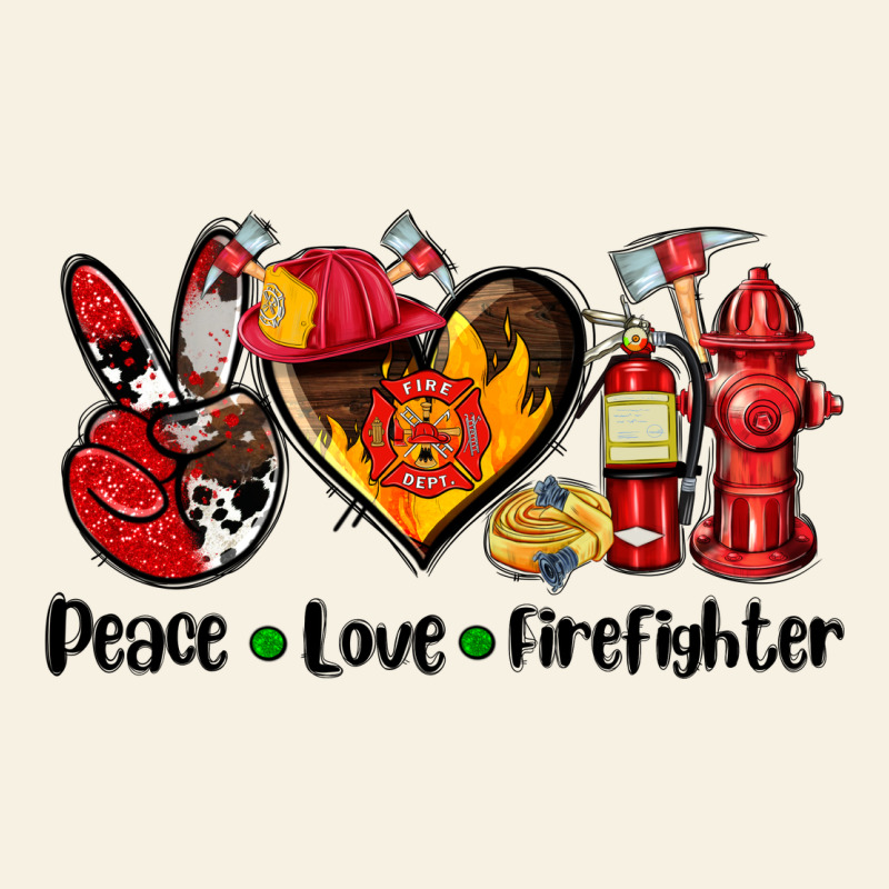 Peace Love Firefighter Vintage Tee by AdoDesignShop | Teevron