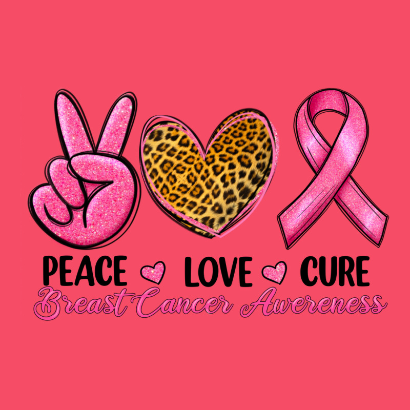 Peace Love Cure Breast Cancer Premium Sweatshirt by RanaPortraitStore | Teevron