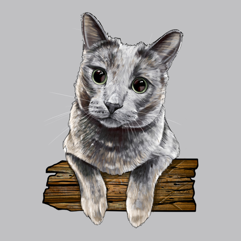 Russian Blue Cat Face Long Sleeve Tee by LillyAllenDesigns | Teevron