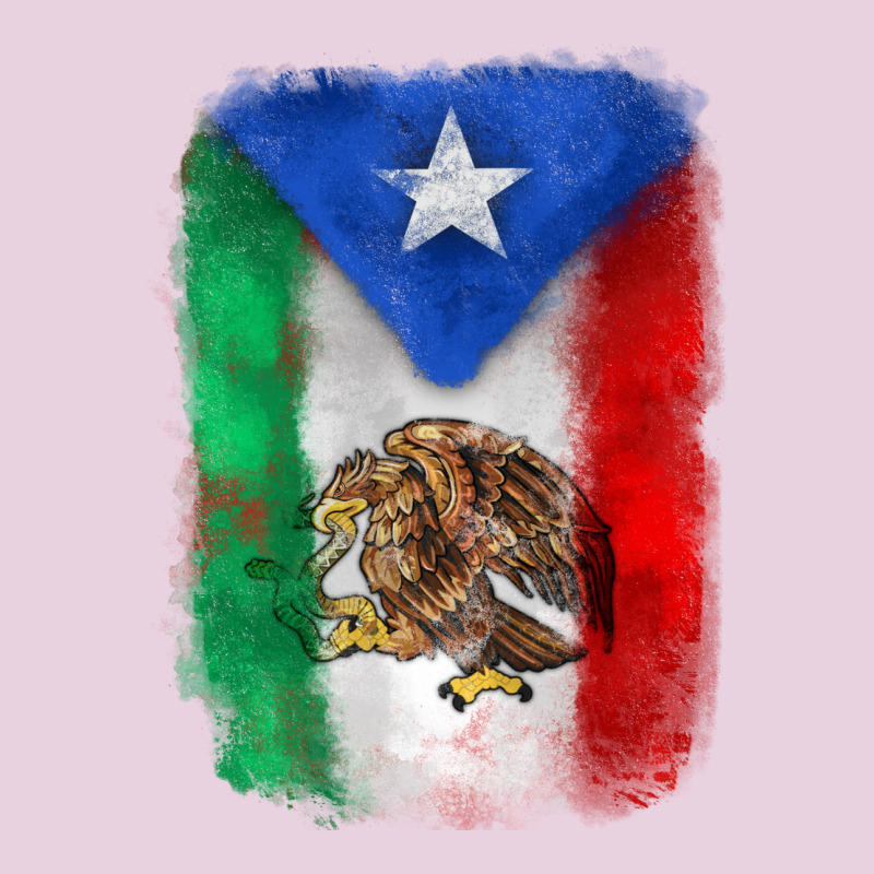 Mexico And Puerto Rico Flag Ladies Tee by Zillion Design Studio | Teevron