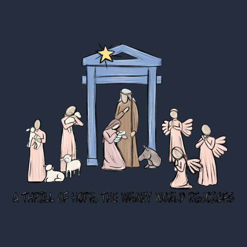 A Thrill Of Hope Nativity Zipper Hoodie by MaliasSmallBusiness | Teevron