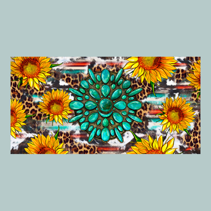 Gemtone And Sunflowers License Plate Heavy Core Tee by Artiststas | Teevron