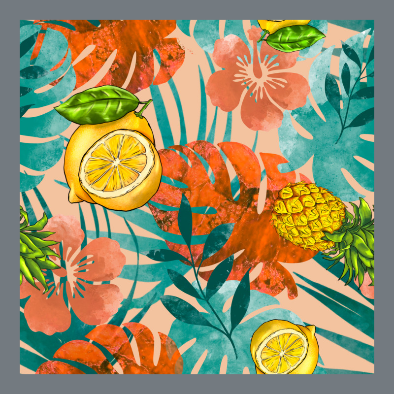 Pineapple And Lemon Seamless Pattern Heavyweight Sweatshirt by BundleAndBundleShop | Teevron