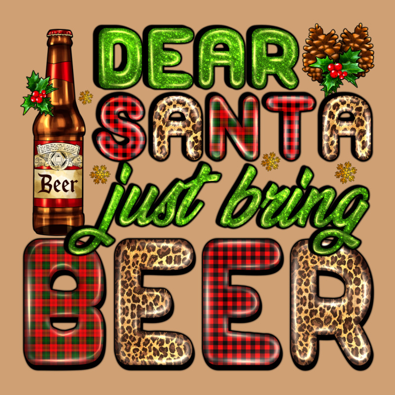 Dear Santa Just Bring A Beer With A Beer Bottle Vintage Tee by AdoDesignShop | Teevron