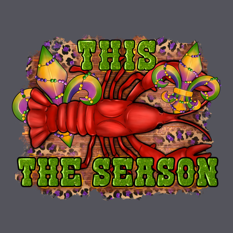 Mardi Gras This The Season Crawfish Fleur De Lis Vintage Hoodie by RanaPortraitStore | Teevron