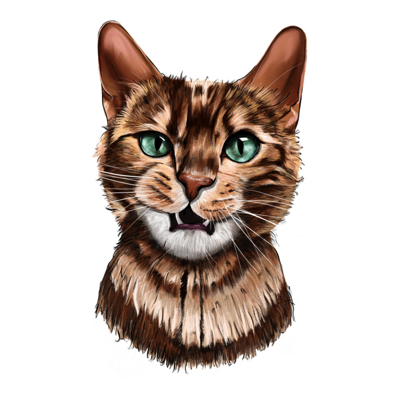 Bengal Cat Face Long Sleeve Tee by LillyAllenDesigns | Teevron
