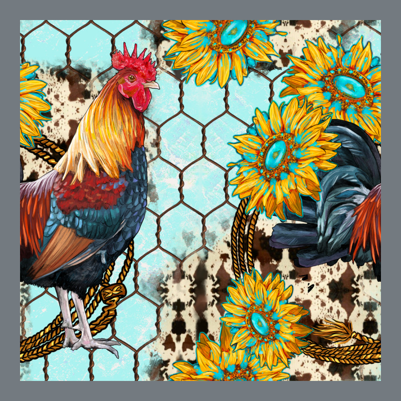 Western Rooster Seamless Pattern Heavyweight Sweatshirt by BundleAndBundleShop | Teevron