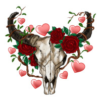 valentines bull skull | Teevron