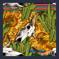 Western Bull Skull Seamless Pattern Heavyweight Sweatshirt | Teevron