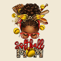 Softball Mom Afro Messy Bun Premium Tee | Teevron