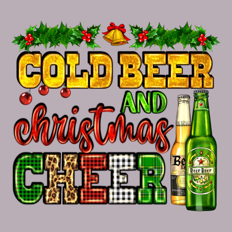 Cold Beer And Christmas Cheer With Beer Bottles Vintage Tee by AdoDesignShop | Teevron