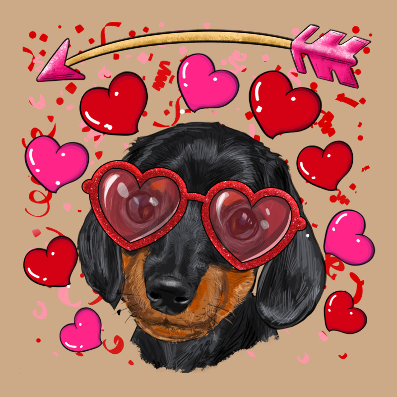 Valentine's Day  Dachshund Puppy Vintage Hoodie by RanaPortraitStore | Teevron