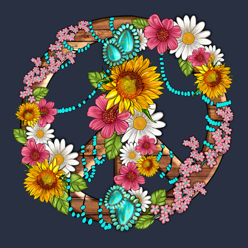 Floral Peace Sign With Gemstone Heavyweight Sweatshirt by Artiststas | Teevron