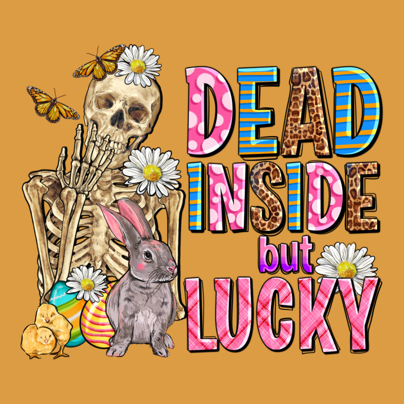 Easter Dead Inside But Lucky  With Skeleton Urban Heavy Tee by AdoDesignShop | Teevron