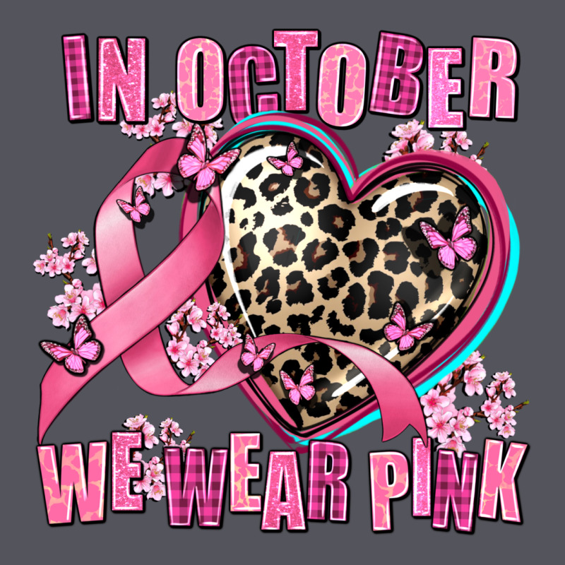 Western Leopard  In October We Wear Pink Heart Vintage Hoodie by AdoDesignShop | Teevron