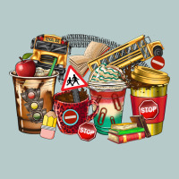 School Bus Driver Coffee Cups Heavy Core Tee | Teevron
