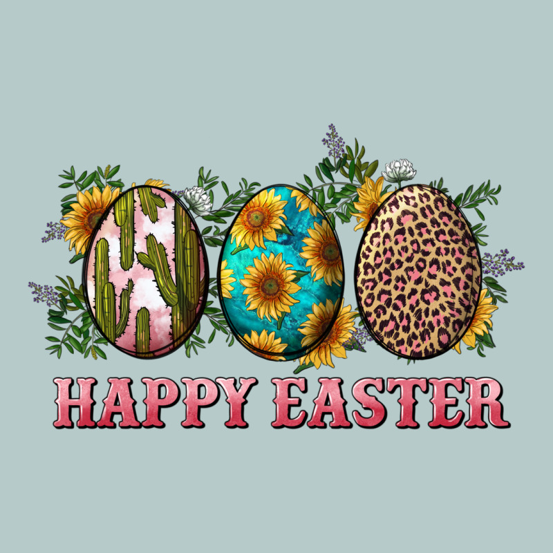 Happy Easter Eggs With Sunflower Leopard And Cactus Heavy Core Tee by RanaPortraitStore | Teevron