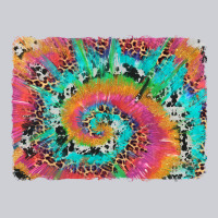 Tie Dye Leopard Cowhide Glitter Background Heavyweight Sweatshirt | Teevron