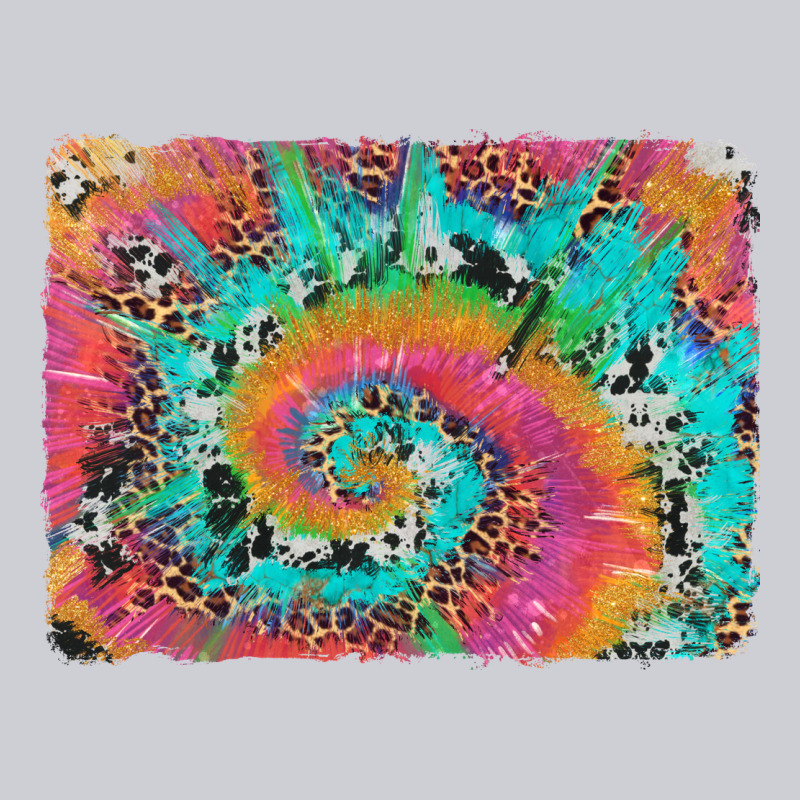 Tie Dye Leopard Cowhide Glitter Background Heavyweight Sweatshirt by Artiststas | Teevron