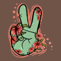 Green Glitter Floral Peace Sign Premium Sweatshirt | Teevron