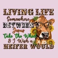 Living Life Somewhere Between Jesus Take The Wheel Ladies Tee | Teevron