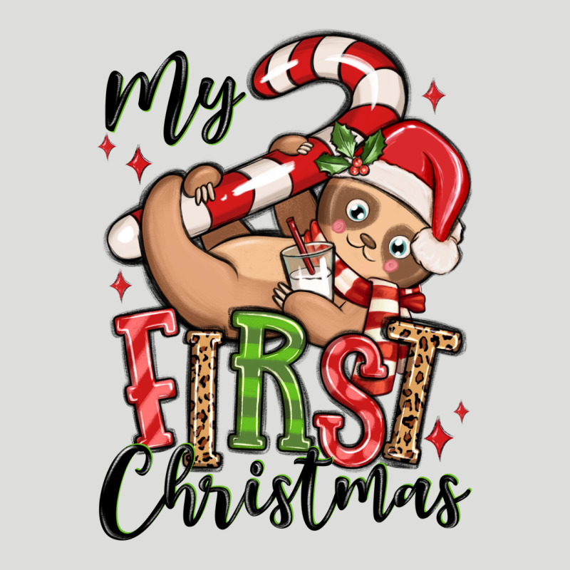 My First Christmas Cute Christmas Sloth Zipper Hoodie by MaliasSmallBusiness | Teevron