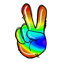 rainbow peace sign | Teevron