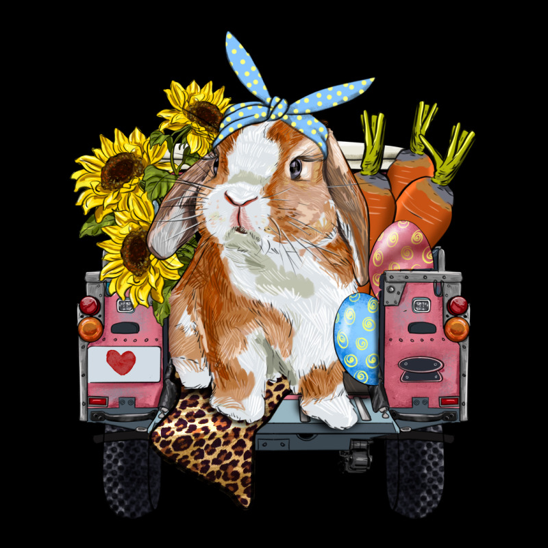 Easter Truck With Bunny Sunflowers And Eggs Heavy Core Tee by RanaPortraitStore | Teevron