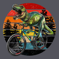 T Rex Dinosaur Riding Bicycle With Retro Forest Sunset Vintage Hoodie | Teevron