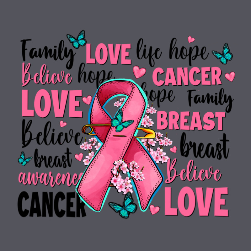 Breast Cancer Ribbons With Cancer Words Vintage Hoodie by AdoDesignShop | Teevron