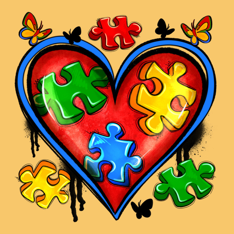 Autism Heart Vintage Hoodie by Artiststas | Teevron