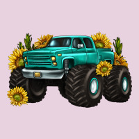 Monster Truck With Sunflower Western Ladies Tee | Teevron