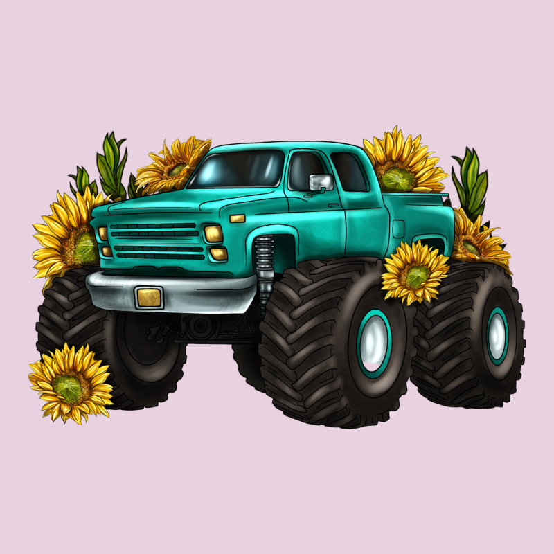 Monster Truck With Sunflower Western Ladies Tee by texasbilliewilder | Teevron