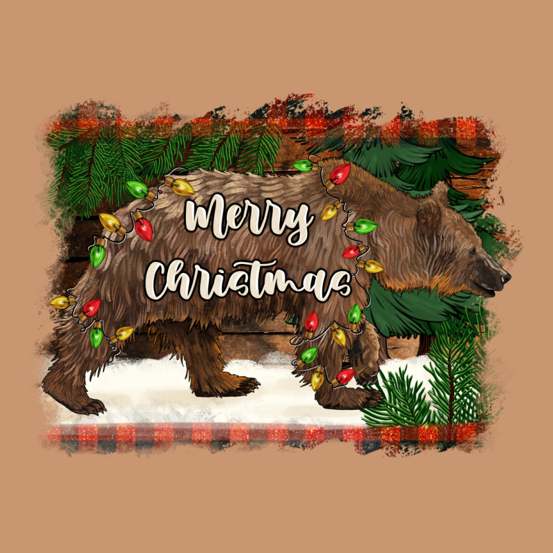 Merry Christmas Bear Heavyweight Hoodie by BarkalooDesign | Teevron