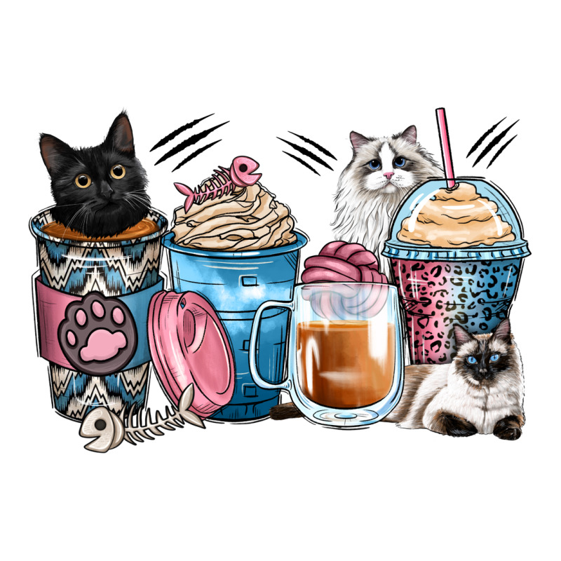 Cat Coffee Cups Premium Tee by Zillion Design Studio | Teevron