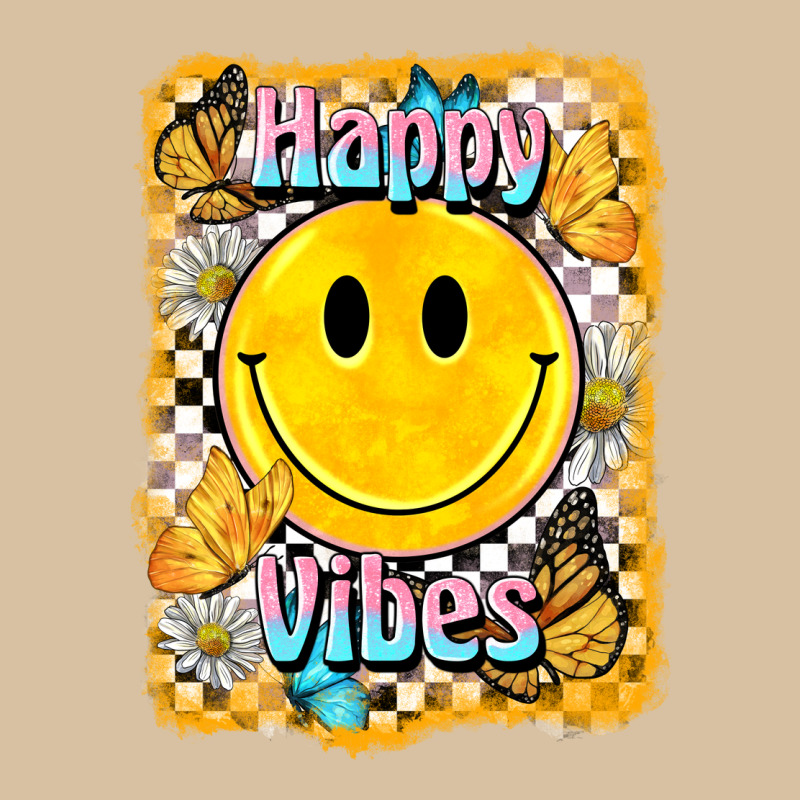 Happy Vibes Smiley Face Heavyweight Hoodie by BarkalooDesign | Teevron