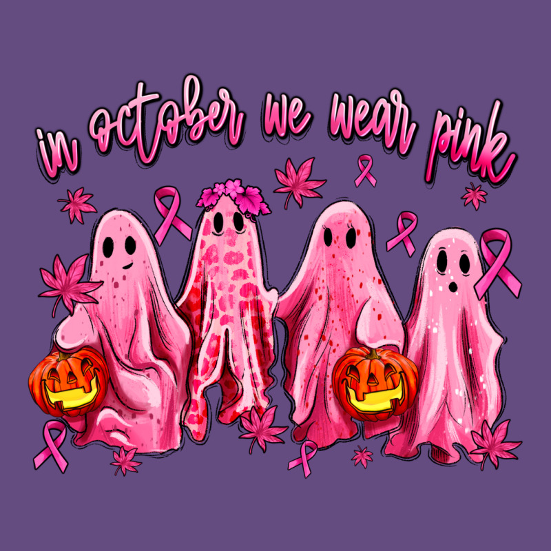 In October We Wear Pink Ghosts Vintage Hoodie by AdoDesignShop | Teevron
