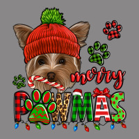 Merry Pawmas Christmas Yorkie Vintage Tee | Teevron